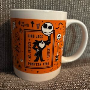 Disney Nightmare Before Christmas Jack Mug Cup Orange Halloween